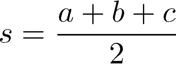 first formula for area of triangle