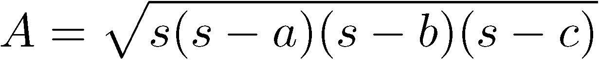 second formula for area of triangle