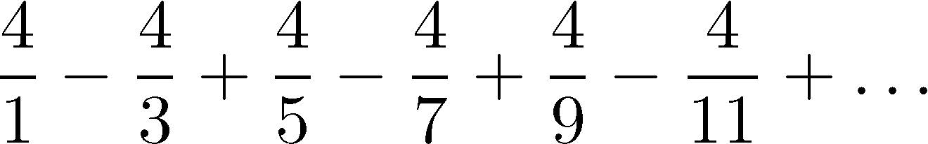 4 * tangent formula for pi